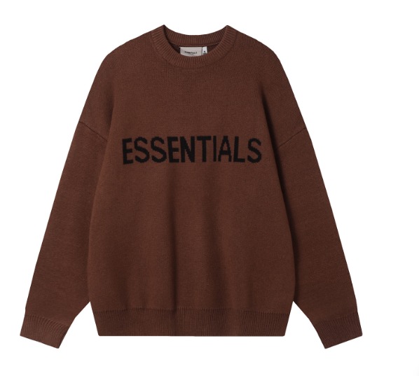 Coffee-Brown Fear of God Essentials Knitted Sweater Harvest