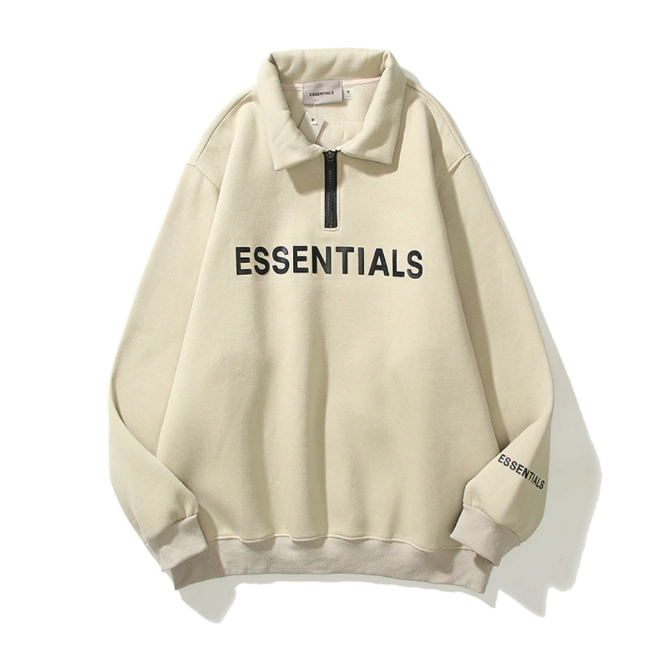 ESSENTIALS-Half-Zipper-CARLs-Coffee-Hoodie ESSENTIALS-Half-Zipper-CARLs-Coffee-Hoodie