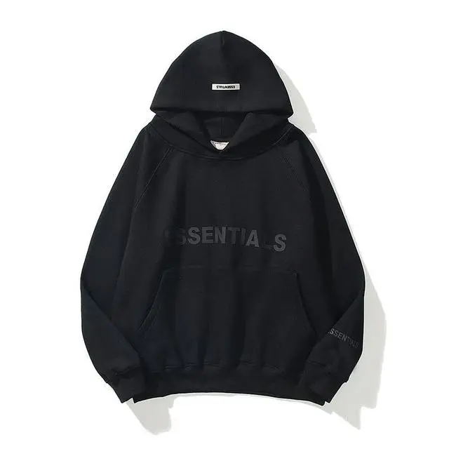 ESSENTIALS Oversize Black Hoodie ESSENTIALS Oversize Black Hoodie