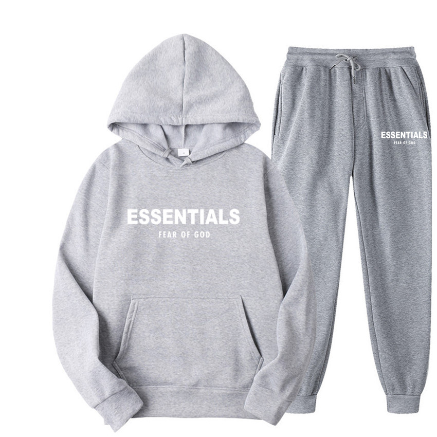 Essentials Hoodie Fear of God Light Gray TrackSuit (2) Essentials Hoodie Fear of God Light Gray TrackSuit